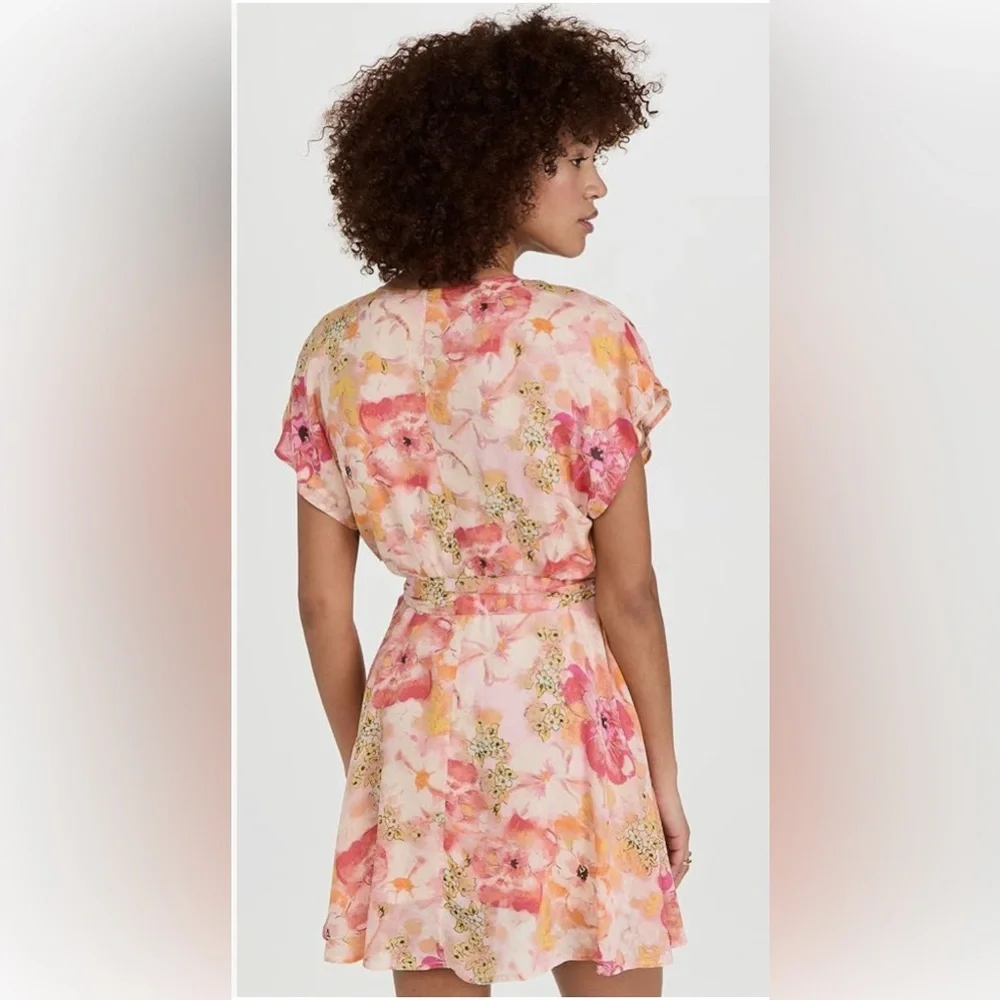 Free People Floral Mini Dress in Pink and Orange - Picture 2 of 9